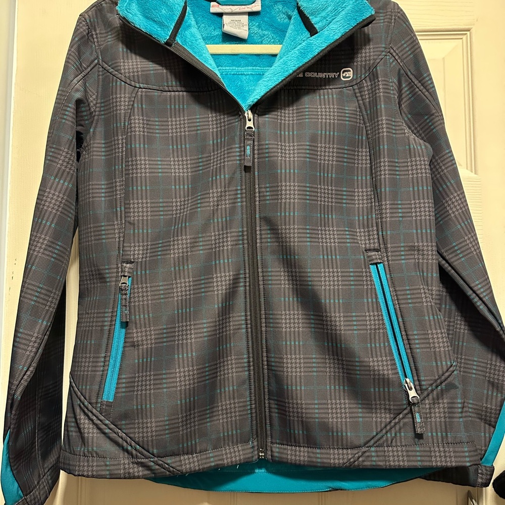 Women's Gray and Blue Jacket